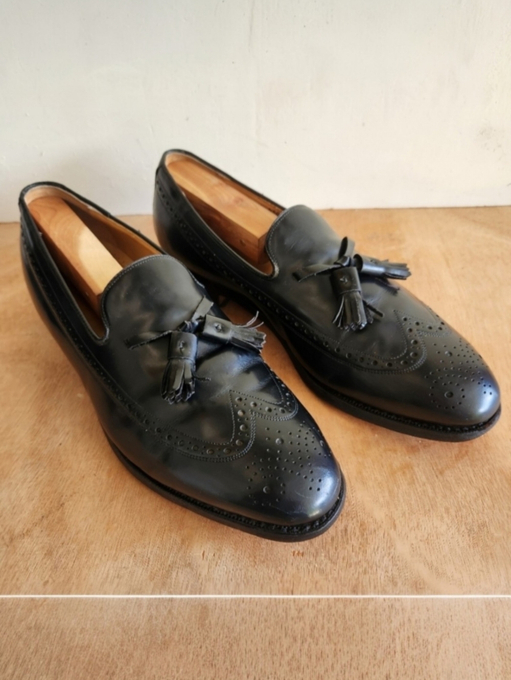 Johnston & Murphy Aristocraft Long Wing Brogue Tassel Loafers Men’s Sz 10